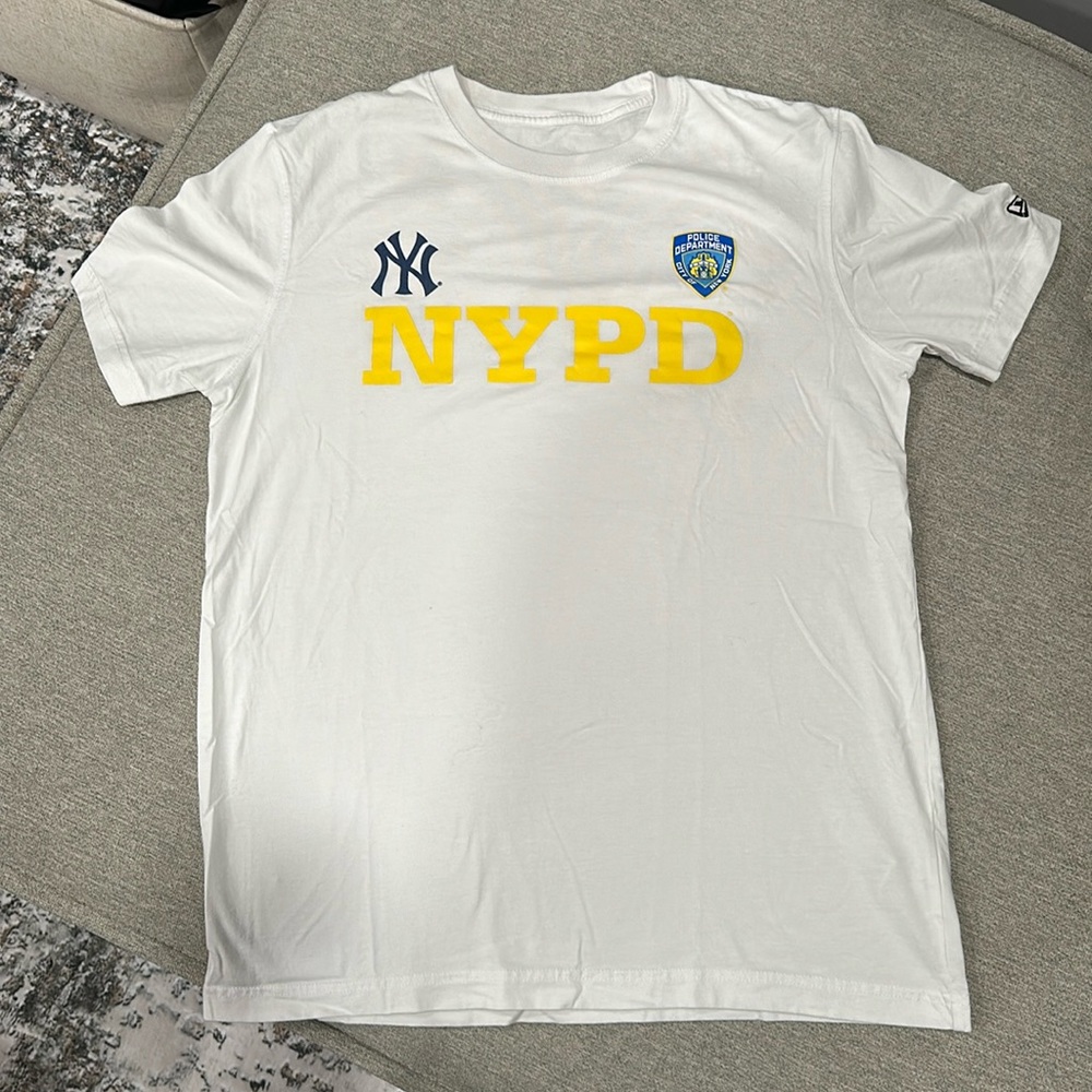 New Era White NYPD Graphic Tee